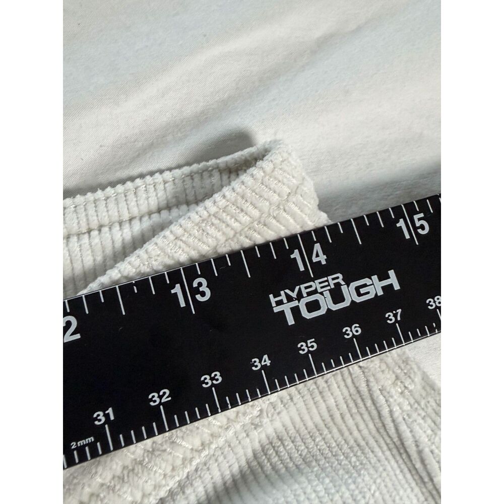 Maeve by Anthropologie Wide Leg Corduroy Pants 27 Ivory Cream High Rise Pocket - Picture 8 of 13